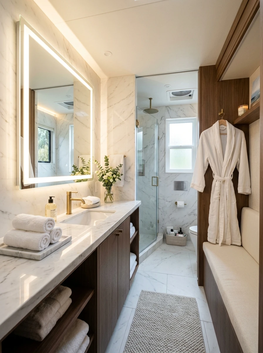 Comfortable RV interior accommodation for dressage riders and trainers